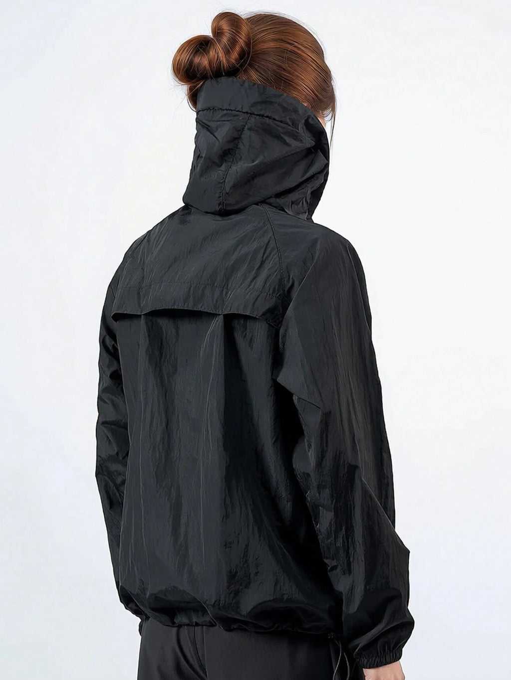 Chaqueta Cortaviento Outdoor Ultraliviana Negra